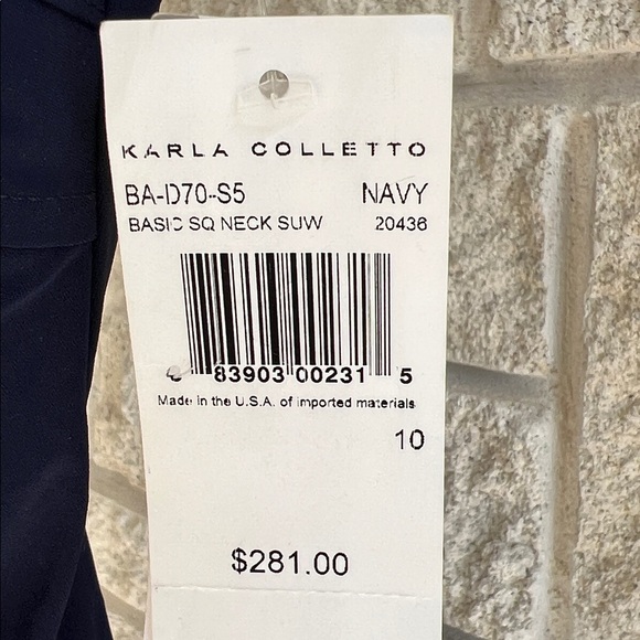 Karla  Colletto Women's Basics Square Neck Underwire One Piece - Picture 4 of 11